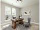 Bright home office with a sleek desk, two chairs, and natural light from two windows at 926 Steel House Blvd, Charlotte, NC 28205