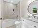 Bathroom featuring a shower and separate tub and sleek vanity at 981 Meadowlark Dr, Rock Hill, SC 29732