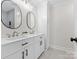 Modern bathroom featuring a double sink vanity and sleek black fixtures at 981 Meadowlark Dr, Rock Hill, SC 29732
