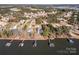 Stunning aerial view of waterfront homes with private docks on a scenic lake at 11249 Island View Ln, Lancaster, SC 29720