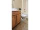 Bathroom with a single sink vanity, tub, and toilet at 121 Marcella Dr, Kings Mountain, NC 28086