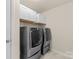 Spacious laundry room with side-by-side washer and dryer, plus white cabinets for additional storage at 137 Sugar Magnolia Dr, Mooresville, NC 28115