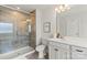 Elegant bathroom featuring a frameless glass shower and modern fixtures, creating a serene and spa-like experience at 15622 Little Bluestem St, Charlotte, NC 28278