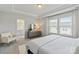 Stylish main bedroom featuring a tray ceiling, providing a comfortable and elegant retreat at 15622 Little Bluestem St, Charlotte, NC 28278