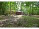 The backyard features lots of mature trees, grass, and a view of the back of the home at 316 Anne Ave, Waxhaw, NC 28173