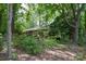 A single story brick home, partially hidden in a lush landscape of trees and foliage at 316 Anne Ave, Waxhaw, NC 28173