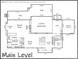 Main level floor plan showing layout of kitchen, living spaces, bedrooms, and deck at 3165 Laurel Ridge Nw Rd, Hickory, NC 28601