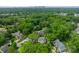 Aerial view of homes surrounded by mature trees with a skyline view in the background at 331 Anthony Cir, Charlotte, NC 28211