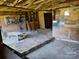 Interior of barn with wood beams and wooden fence at 4194 Buffalo Shoals Rd, Maiden, NC 28650