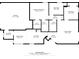 Floor plan outlining primary bedroom, kitchen, living room, garage and total square footage at 8027 Bristle Ln, Charlotte, NC 28214