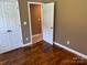 Bedroom with hardwood floors and a closet at 907 Mcgowan Rd, Shelby, NC 28150