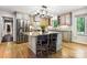 Modern kitchen with stainless appliances, granite counters and counter seating at 115 Forestcliff Ne Ct, Concord, NC 28025