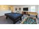 Finished basement area with a billiards and foosball table, perfect for entertaining guests at 1523 Loropetalum Rd, Charlotte, NC 28215