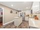 Spacious kitchen featuring an island, stainless steel refrigerator, and ample counter space at 1542 Crowders Woods Dr, Gastonia, NC 28052