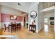 Open-concept home featuring the dining room, kitchen and entry at 1835 Montague Rd, Clover, SC 29710