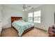 Main bedroom features carpet, ceiling fan, and double windows at 1835 Montague Rd, Clover, SC 29710