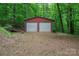 Outbuilding featuring a two-car garage on a wooded lot at 480 S Ingleside Farm Rd, Iron Station, NC 28080