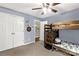 Cheerful bedroom featuring carpeted floors, closet space, bunk beds, and a dartboard, ideal for play at 522 Kittiewake Ln, Clover, SC 29710