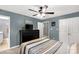 Spacious bedroom featuring soft carpet, double closets, and a dark dresser at 522 Kittiewake Ln, Clover, SC 29710