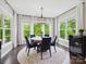 Bright dining area with lots of windows, a round table with seating for four, and a wine cooler at 5420 Meadowcroft Way, Fort Mill, SC 29708