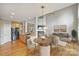 Open concept living space with adjacent kitchen and breakfast nook at 5940 Four Wood Dr, Matthews, NC 28104