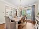 Elegant dining room with a chandelier, large table, and chairs, perfect for entertaining at 601 Dorothy Dr, Charlotte, NC 28203