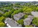 An aerial view of the complex is surrounded by lush trees at 625 N Alexander St, Charlotte, NC 28202