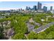 Aerial view of neighborhood homes and the Charlotte skyline at 625 N Alexander St, Charlotte, NC 28202
