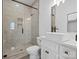 Elegant bathroom features a glass shower, modern fixtures, and a vessel sink at 8044 Edgewater Dr # 100, Norwood, NC 28128