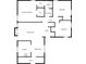 Detailed floor plan showcasing the layout with bedrooms, kitchen, living room, and utility areas at 8600 Eaglewind Dr, Charlotte, NC 28212