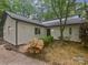 Charming single-story home featuring a well-maintained yard with mature landscaping and a modern exterior at 8600 Eaglewind Dr, Charlotte, NC 28212