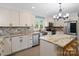 Modern kitchen featuring an island, stainless steel appliances, and granite countertops at 895 Furnace Rd, Iron Station, NC 28080
