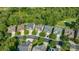 An aerial perspective of the neighborhood showcasing well-maintained homes and lush greenery at 1365 Winged Foot Dr, Denver, NC 28037