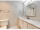 Bathroom featuring vanity with stone countertop, undermount sink, and modern fixtures, offering a sleek and elegant design at 173 Greenridge Rd, Lake Wylie, SC 29710