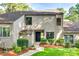 Inviting home exterior with manicured lawn and garden, American flag, and visible address at 173 Greenridge Rd, Lake Wylie, SC 29710