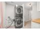 Cozy laundry room with stacked washer/dryer unit at 1832 Montclair Ave, Gastonia, NC 28054