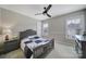 Cozy bedroom with a ceiling fan, neutral walls, and carpet creating a relaxing atmosphere at 2218 Legacy Oak Dr, Waxhaw, NC 28173