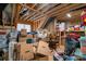 Unfinished basement space with exposed wood framing, perfect for customization and storage at 2309 Ethan Way, Weddington, NC 28104