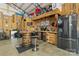 Rustic bar and grill area complete with wet bar, mini-refrigerator and storage for beverages and snacks at 2489 Highway 161 S Hwy, York, SC 29745