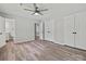 This bedroom features vinyl wood flooring and two closets at 2544 Cedarwild Rd, Charlotte, NC 28212