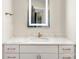 Bright bathroom vanity featuring a quartz countertop, LED mirror, and sleek hardware at 3630 N Davidson St # 3301, Charlotte, NC 28205