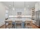 Bright kitchen featuring a large island, stainless steel appliances, and open shelving at 376 Sensibility Cir # 8, Fort Mill, SC 29708