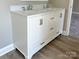 Elegant bathroom vanity with double sinks and stylish fixtures in a bright space at 4049 Fincher Rd # 3, Matthews, NC 28104