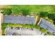 Overhead view of townhomes with parking and green spaces in a community setting at 4132 Kenton Glenn Nw Ct, Concord, NC 28027