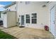 Relaxing back patio with door to home and view of rear exterior, ready for outdoor enjoyment at 4132 Kenton Glenn Nw Ct, Concord, NC 28027