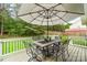 Outdoor patio features dining table with umbrella and chairs, perfect for entertaining guests at 4405 Sugar Cane Ct, Waxhaw, NC 28173