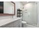 Bathroom with modern vanity, frameless shower, and sleek finishes at 4608 Rockwood Dr, Waxhaw, NC 28173
