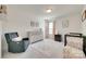 Comfortable Bedroom with crib, dresser, plush rug, and pink accents at 6176 Russo Ct, Lancaster, SC 29720