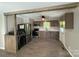 Open-concept kitchen with stainless steel appliances, and gray cabinets at 654 Old Nc 515 Hwy, Wadesboro, NC 28170