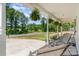 Relaxing covered porch with hanging ferns, offering a serene outdoor space at 658 Morgan Rd, Albemarle, NC 28001